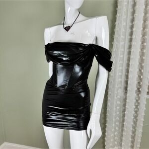 AKIRA | Dresses | Akira Black And White Formal Dress Cutout Detail And  Criss Cross Back Bow Nwt | Poshmark